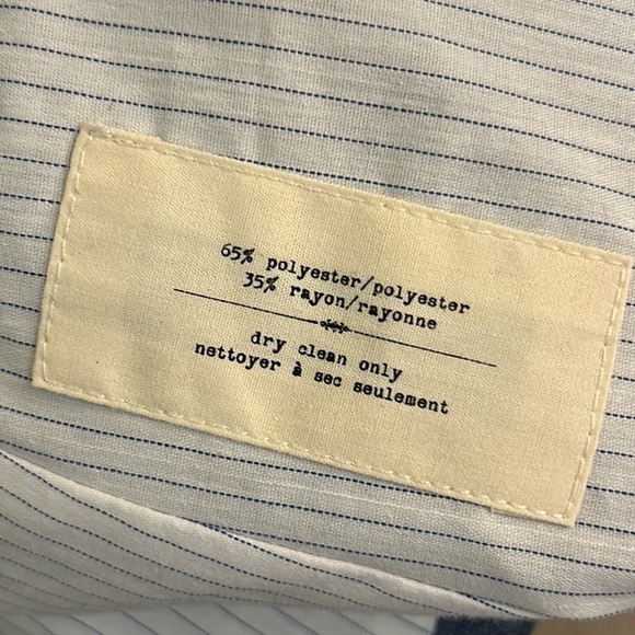 Anthropologie Cartonnier Heather Blue Knit Single Button Fitted Blazer - M - Picture 9 of 10